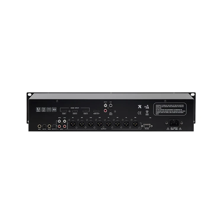 

Thinuna KP-300 Dual Dsp 7.1 Output High-Performance Cinema Decoding Effector 3 Into 1 Out Hd Mi Interface Theater Pre-Decoder