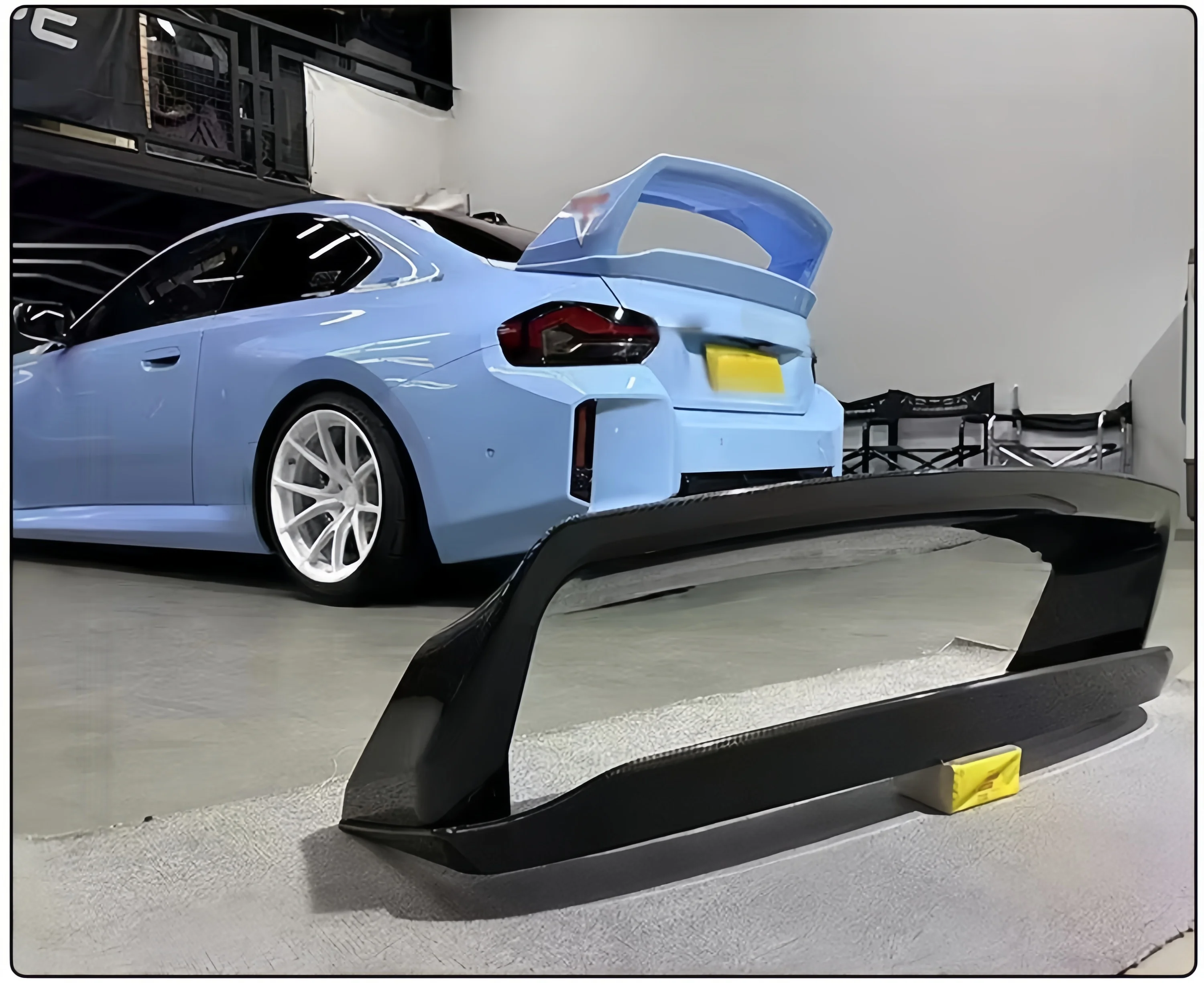 مصدات سيارة من ألياف الكربون عالية الجودة لعام 2023 مناسبة لسيارات BMW M2 G87 من ألياف الكربون المعدلة Alpha-N جناح الذيل بطبقة مزدوجة