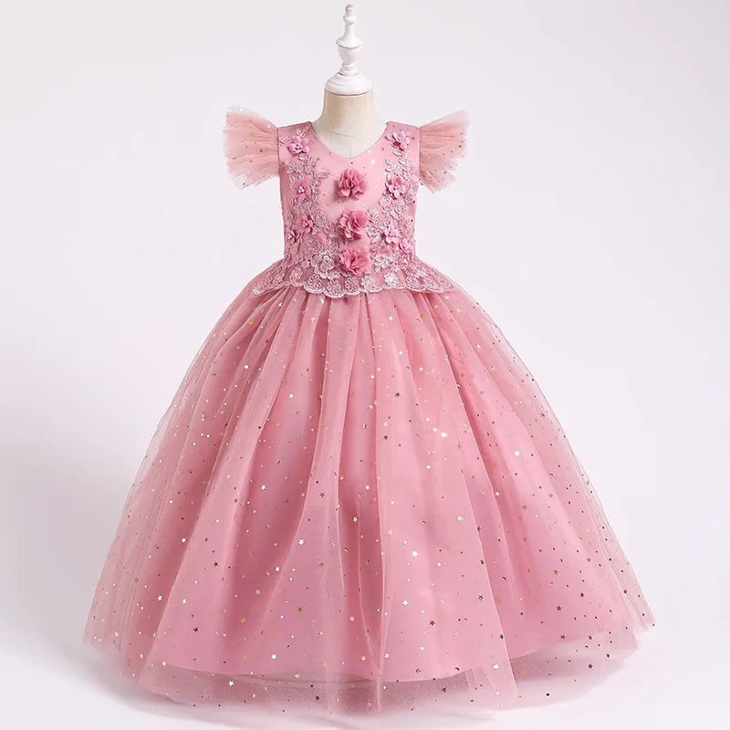 SONDER Children's Luxury Princess Dress For Girls Exquisite Lace Appliques Flower Girl Dresses Customized