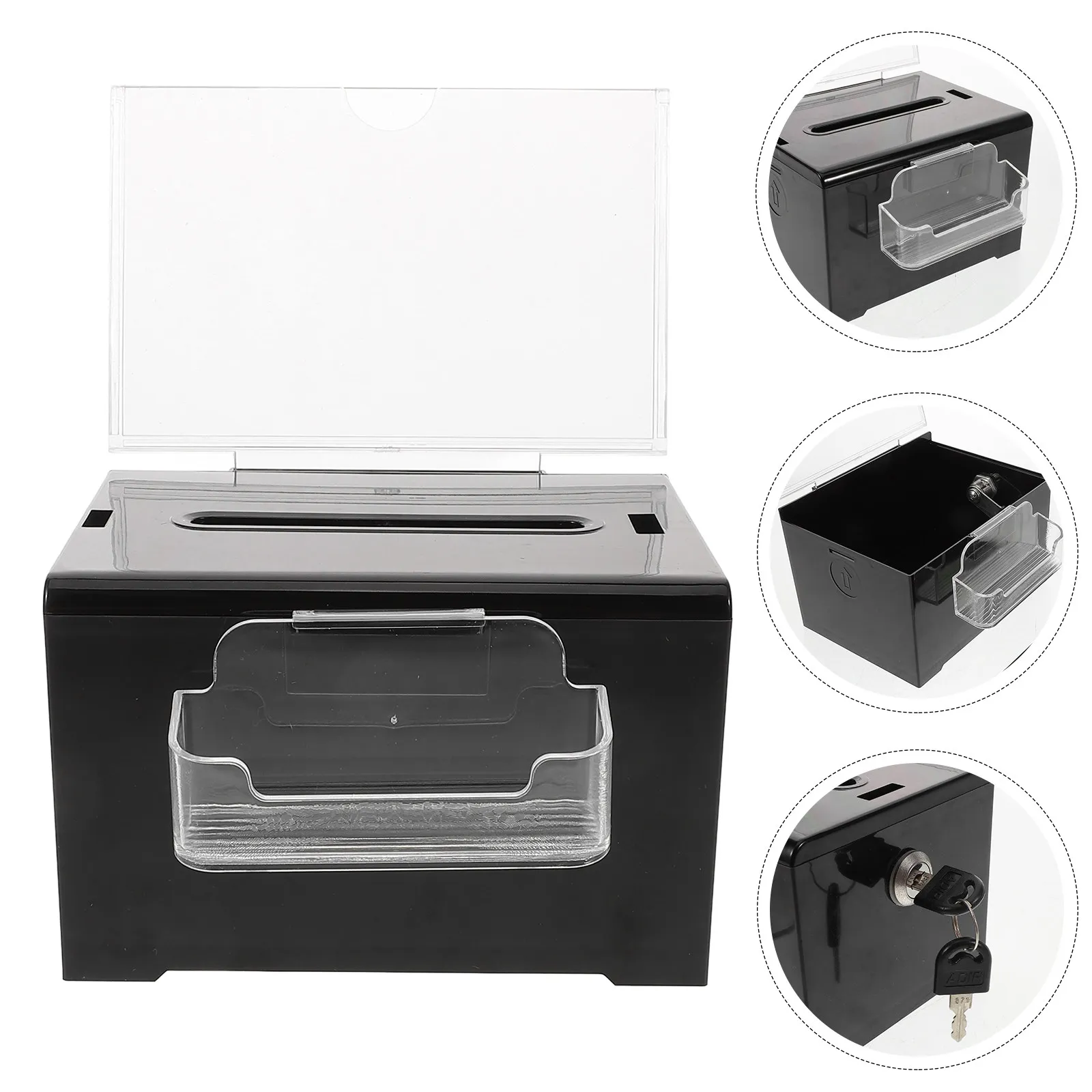 

Clear Acrylic Suggestion Transparent Election Ballot Voting Donation Fundraising Collection Raffle Box