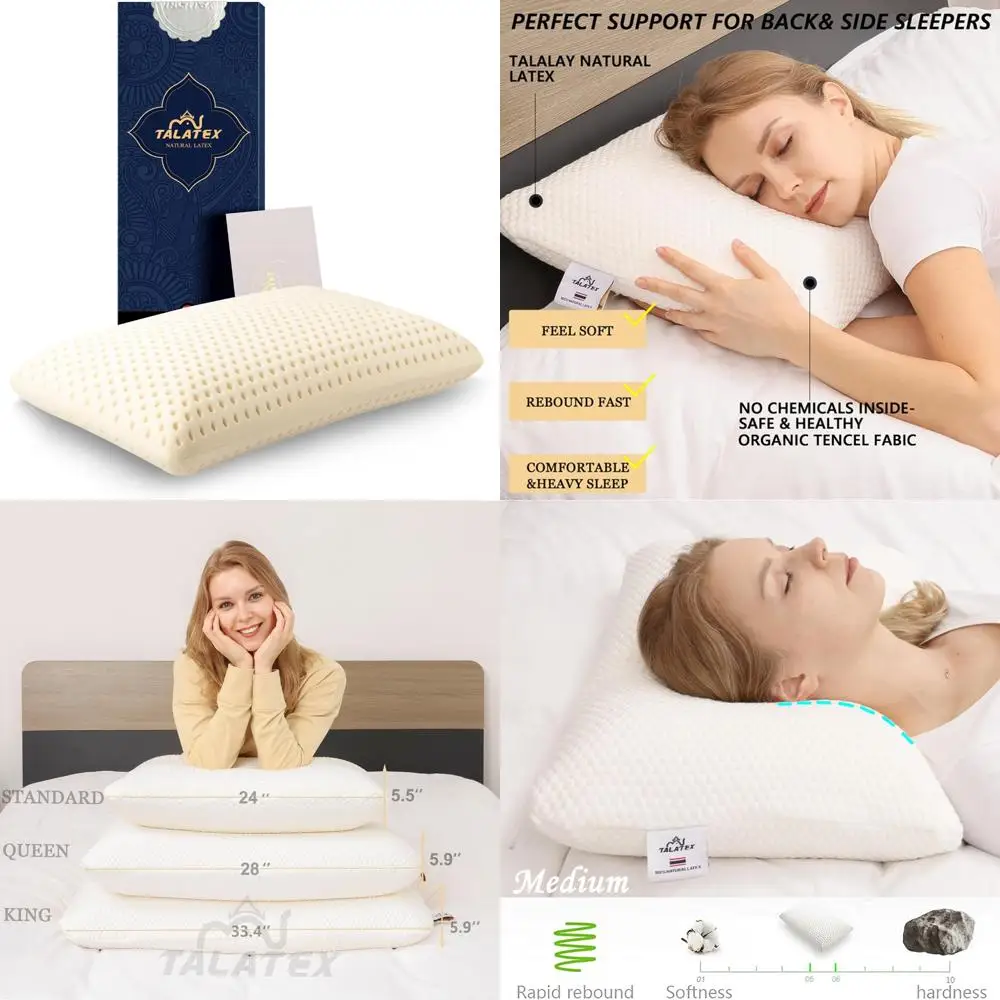 

100% натуральная латексная подушка премиум-класса для снятия давления, без химикатов из пены с эффектом памяти, идеальный подарок для комфорта и поддержки