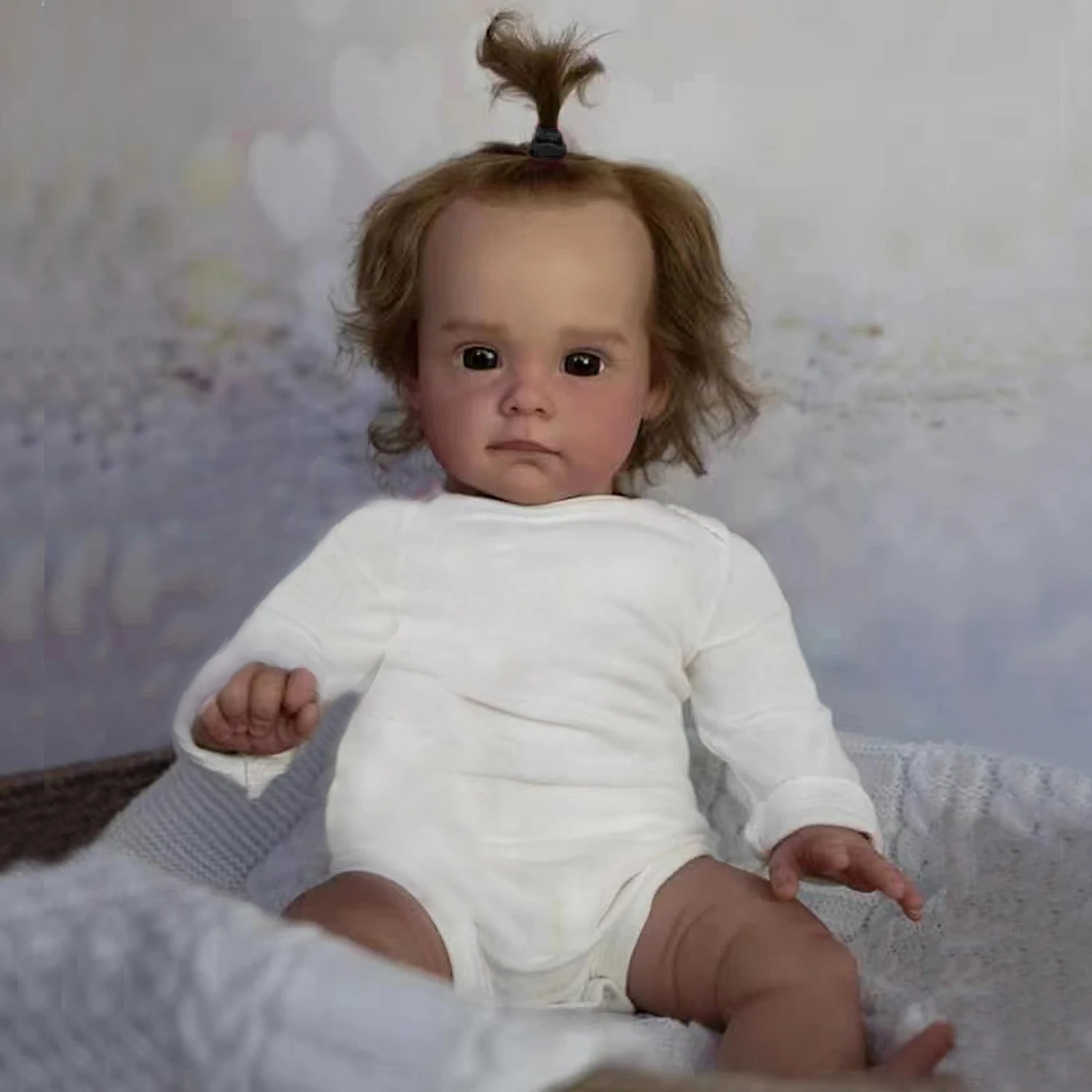 55CM Maggie Girl Bebê Reborn Doll With Soft Touch High Quality Handmade Rooted Hair Newborn Toddler Doll For Family's Gifts