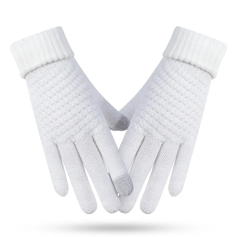 Winter Warm Knitted Gloves Mobile Phone Touch Screen Knitted Gloves Winter Thick Warm Adult Gloves for Men Women