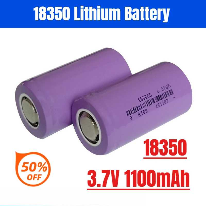 

18350 1100 мАч, 3,7 В, высокоскоростная литиевая батарея с непрерывным разрядом 10C