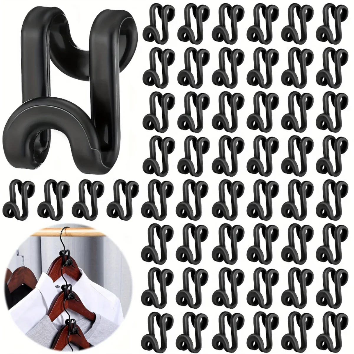 Wardrobe Hanger Hooks Organizer Connect Multifunction Cascading Plastic Bedroom Wardrobe Storage Space Saving Coat Hook