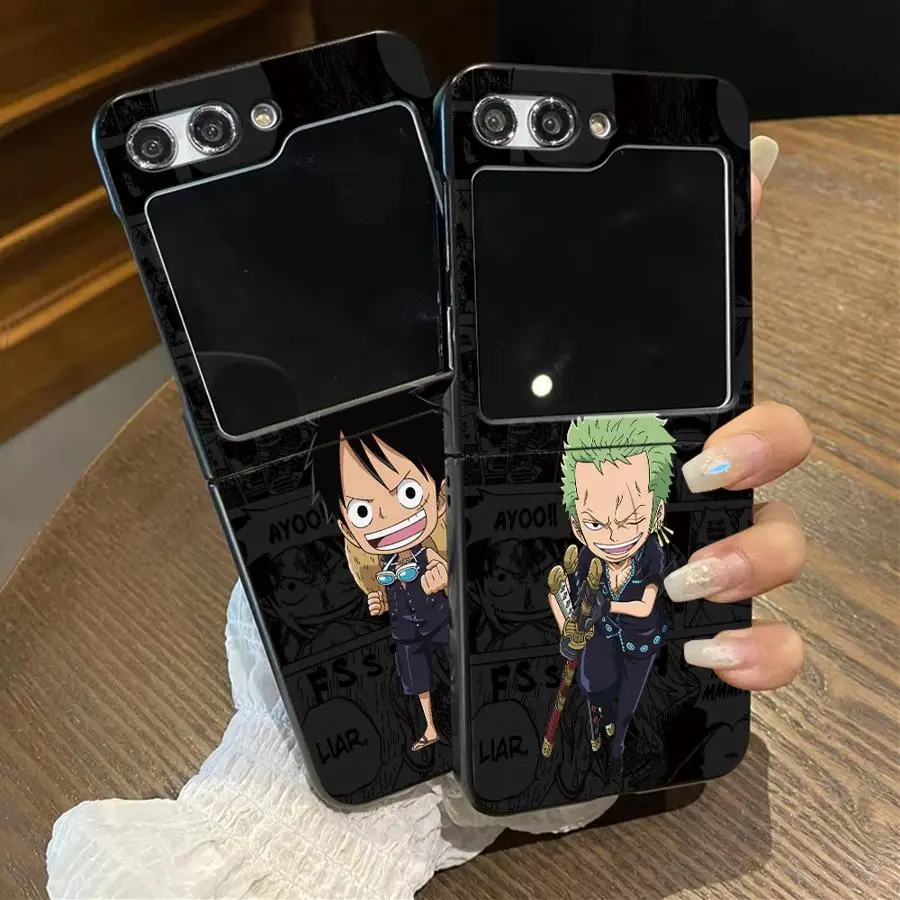 Anime One Piece Phone Case for Samsung Galaxy zflip ZFlip3 Z Flip 4 Z Flip5 Z Flip 3 5G Clear Soft Air Cover