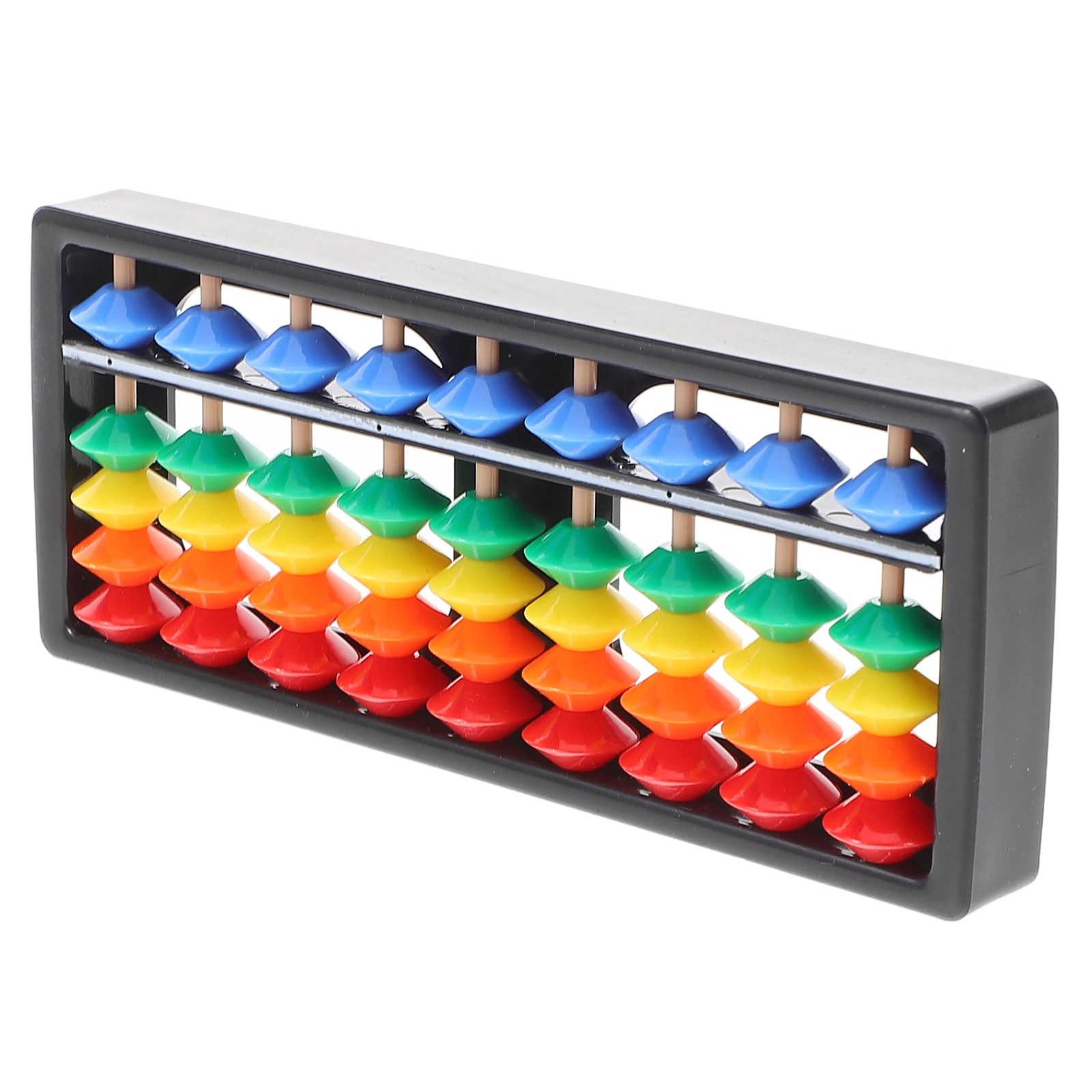 カラフルなそろばん 9 行プラスチックビーズ数学ツール子供算術計算おもちゃ教育学習援助学生精神