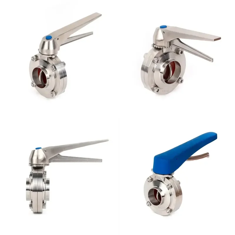 

Food Grade Stainless Steel 304 316L Sanitary Butterfly Valve with Hygienic Tri Clamp Duckbill Handle