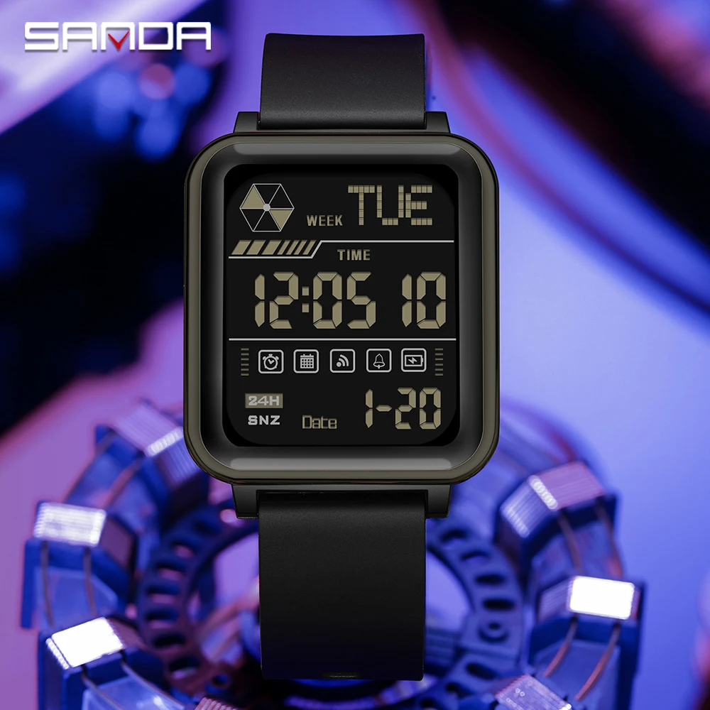 

SNADA 6159 Luxury Men's Electronic Digital Watch Multi functional LED Waterproof Men's Electronic Watch Clock Gift 2025