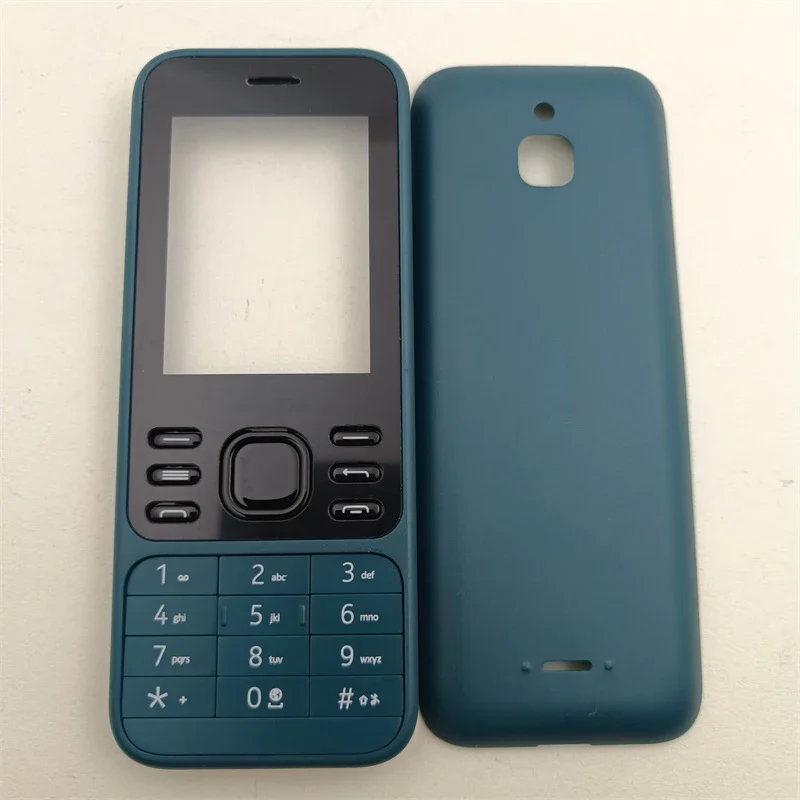 Full Housing Case Front Frame+Battery Cover+English Keypad Replacement Parts for Nokia 6300 4G