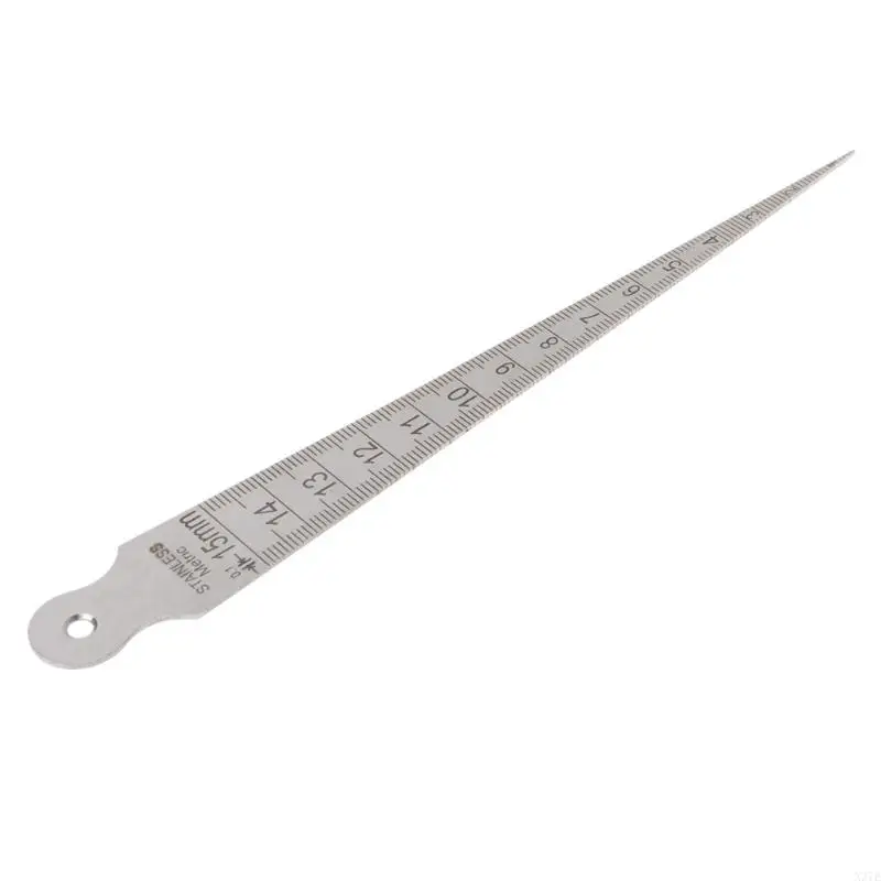 X37E 1-15mm Stainless Steel Taper Gauge Feeler for Gap Hole Measuring Tool Feeler Hole for Gap Taper Aperture Scale Acc