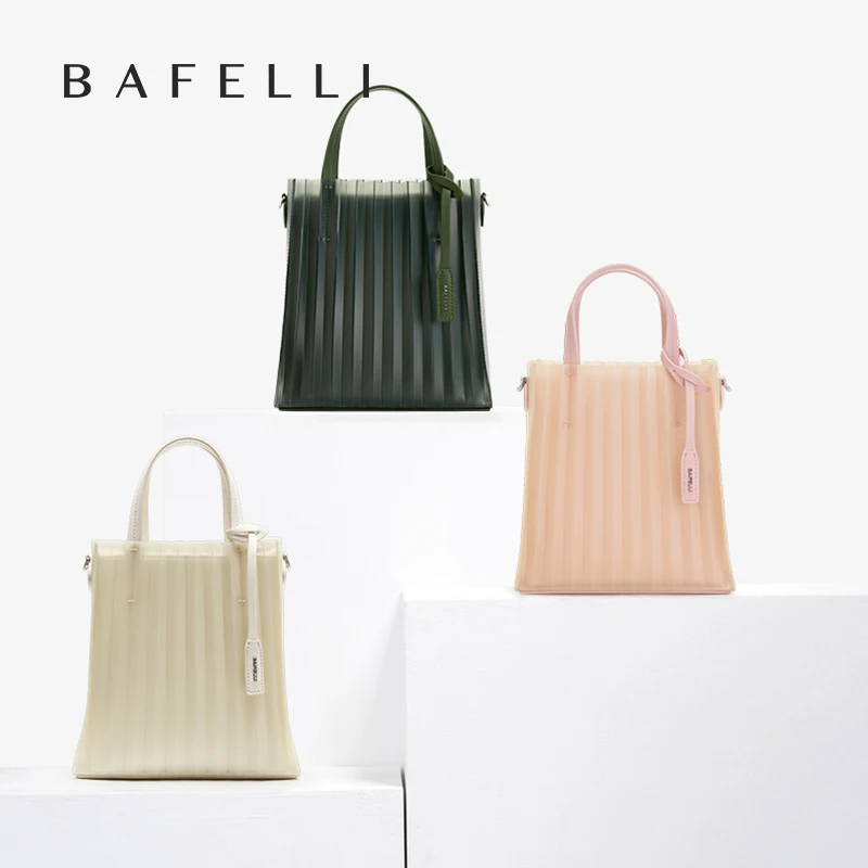 BAFELLI-Bolso de hombro de TPU transparente para mujer, cartera femenina de marca de diseñador, a la moda, para la playa, novedad de 2023