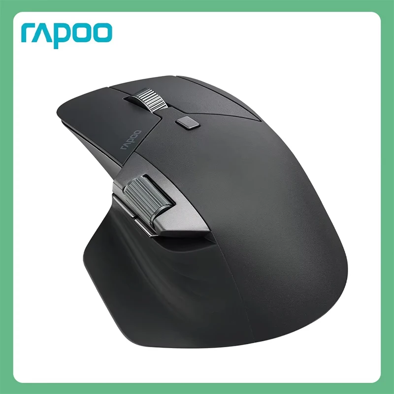 Rapoo MT760 Rechargeable Multi-mode Wireless Mouse Ergonomic 3200 DPI Easy-Switch Up to 4 Devices Bluetooth Mouse Office Mice