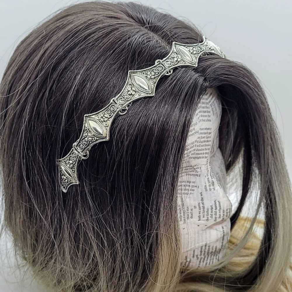 

Metal Crown Headband Punk Gothic Women's Headwear Unisex Cosplay Headpiece Jewelry Gift Party Accessories