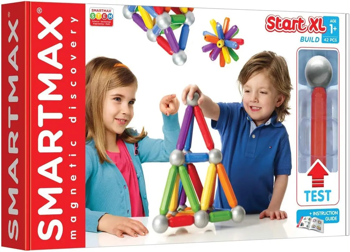 Start XL (42 pcs) STEM Magnetic Discovery Building Set Featuring Safe, Extra-Strong, Oversized Building Pieces for Ages 3+