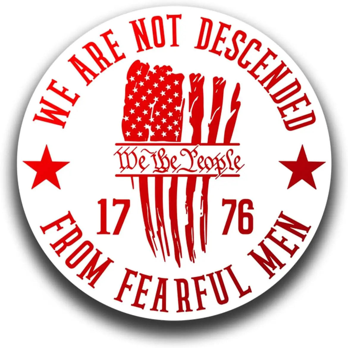 We The People 1776 Weatherproof PVC Vinyl Sticker For Vehicle Window And Travel Case Vehicle Styling Accessories Decal 2