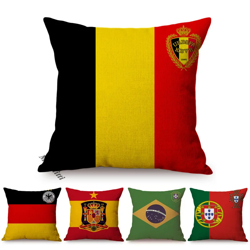 Argentina Flag Style Car Sofa Throw Pillow Case Club Emblem Luxury Bar Party Decorative Cotton Linen Chair Cushion Cover cojines