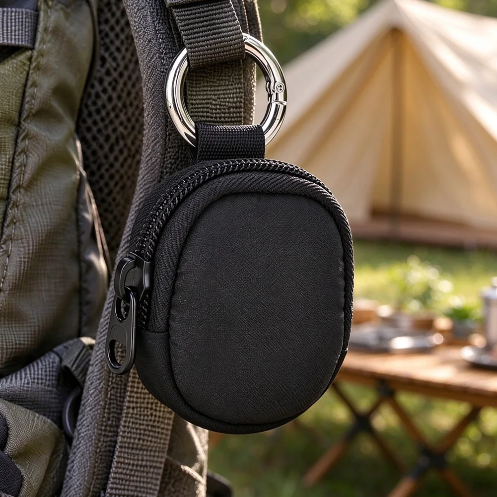 Black Nylon Portable Storage Case For DJI Mic For Mini Water Resistant Hard Shell Travel Carrying Bag With Zipper Pocket