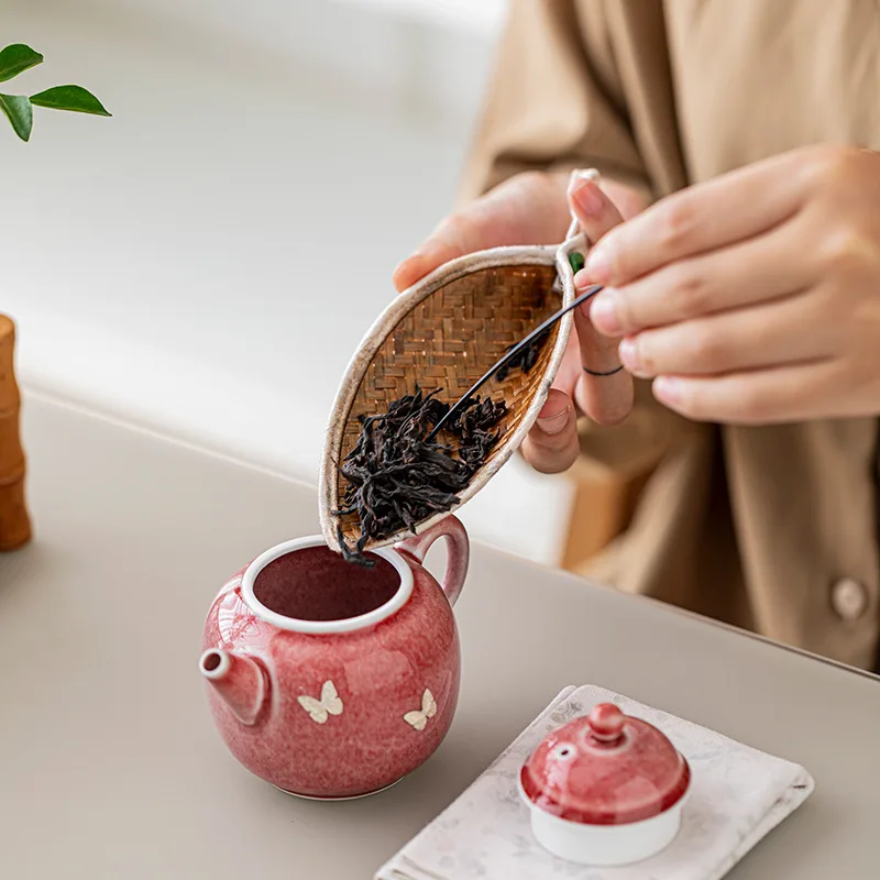 Bamboo Tea Scoop Handmade Leaf Tea Scoop Dustpan Creative Kung Fu Tea Set Accessories