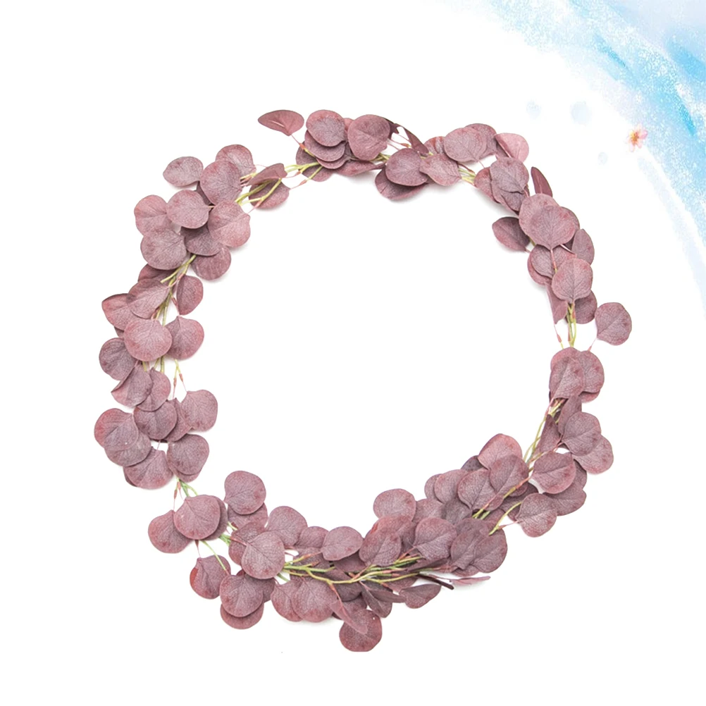 

Green Leaf Eucalyptus Wreath Artifical Plants Wall Hanging Photo Prop Lasting Use Vivid Natural Form Comfortable Color