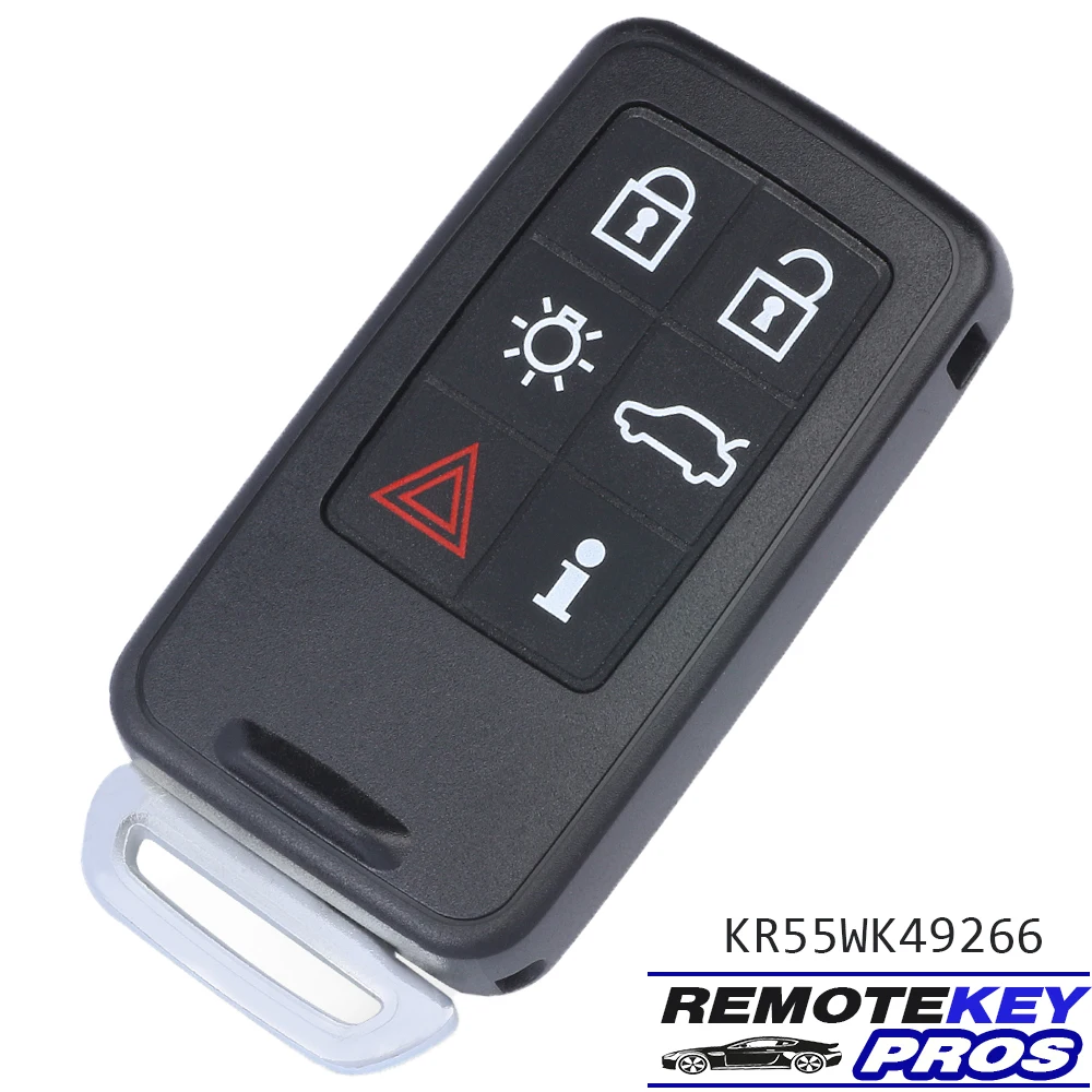 

DIYKEY KR55WK49266 / 5WK49225 Keyless Go FSK 902MHz / 868MHz/434MHz ID46 Smart Remote Key Fob 6 Button for VOLVO S60 S80 V40 V60