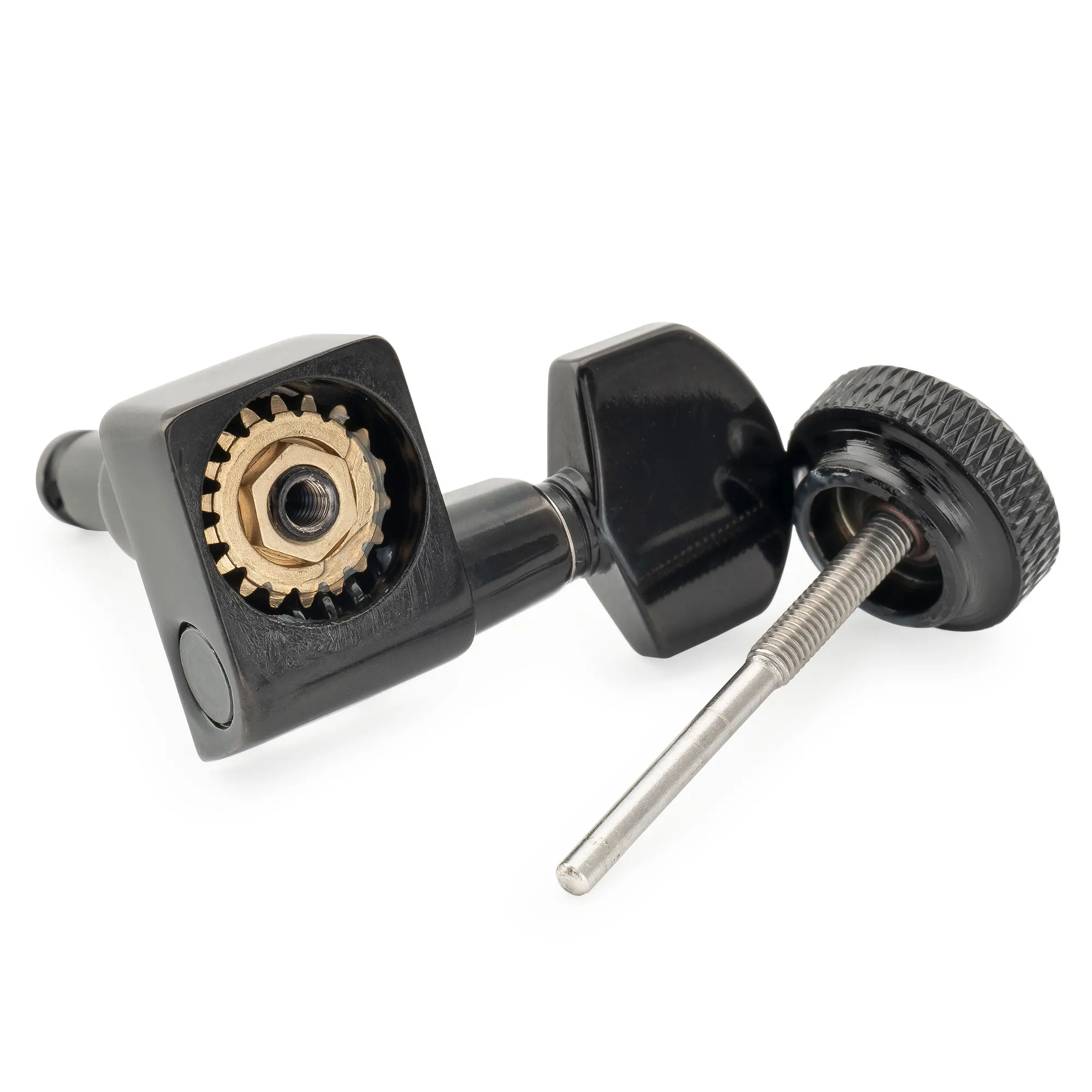 Musiclily Pro R18K 6R/6L 6-in-Line 18:1 Übersetzungsverhältnis 2-Pin Vollversiegelte Mechaniken Stimmwirbel für Fender ST Tele – Detail 6
