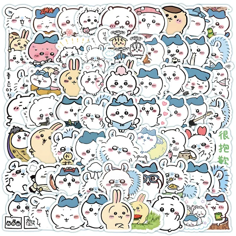 100pcs Chiikawa Graffiti Stickers Cartoon Cute Creative Notebook Water Cup Suitcase Waterproof DIY Decorative Stickers