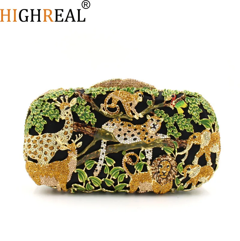 

Вечерние сумки с животными и бриллиантами, женские великолепные сверкающие стразы, металлические клатчи, кошельки, женские уникальные сумки для вечеринок