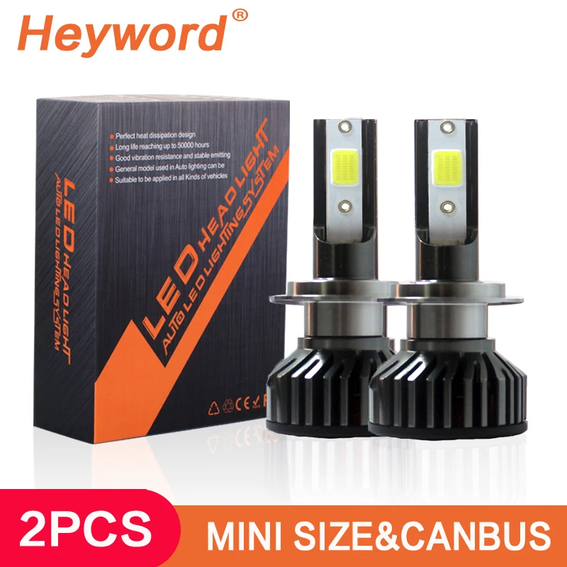 Car Headlights Bulb LED H4 H7 H1 H3 H11 H13 H27 880 HB3 HB4 9004 9007 12000Lm  COB 6500K 6000K Auto Fog Light