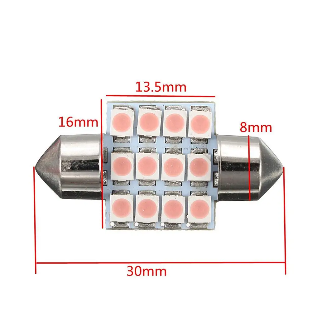 Leeslamp Licentielamp 13 stuks Accessoires Auto-interieur Voor Dome LED-verlichting Roze Vervanging T10 & 31mm Festoen