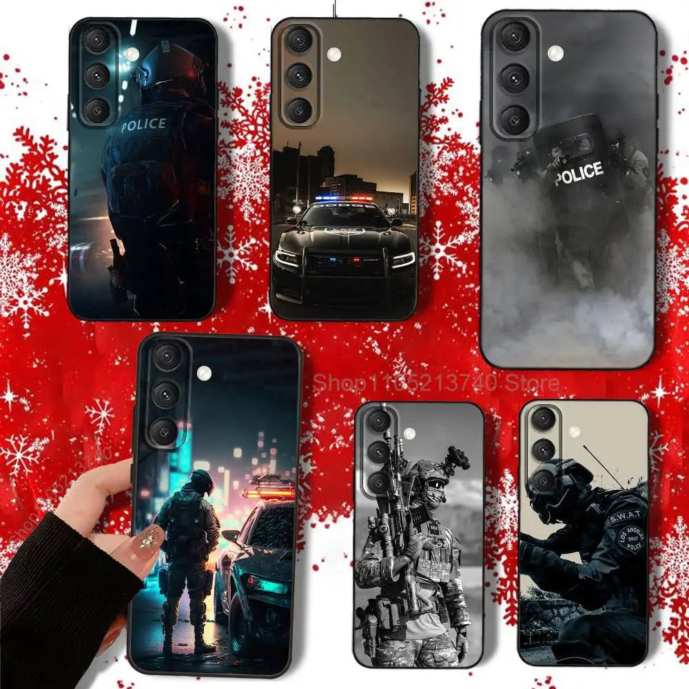 

S-SWAT P-Police F-FBI cool Phone Case For Samsung S22,S24,S25,S23,S20,S30,S21,Ultra,Plus,5G,Fe,Lite shockproof durable Cover
