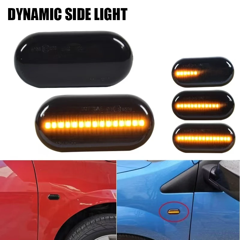 

2x LED Dynamic Side Marker Turn Signal Light For Nissan Opel Smart Fortwo Renault Clio 1 2 Kangoo Megane Espace Twingo Master