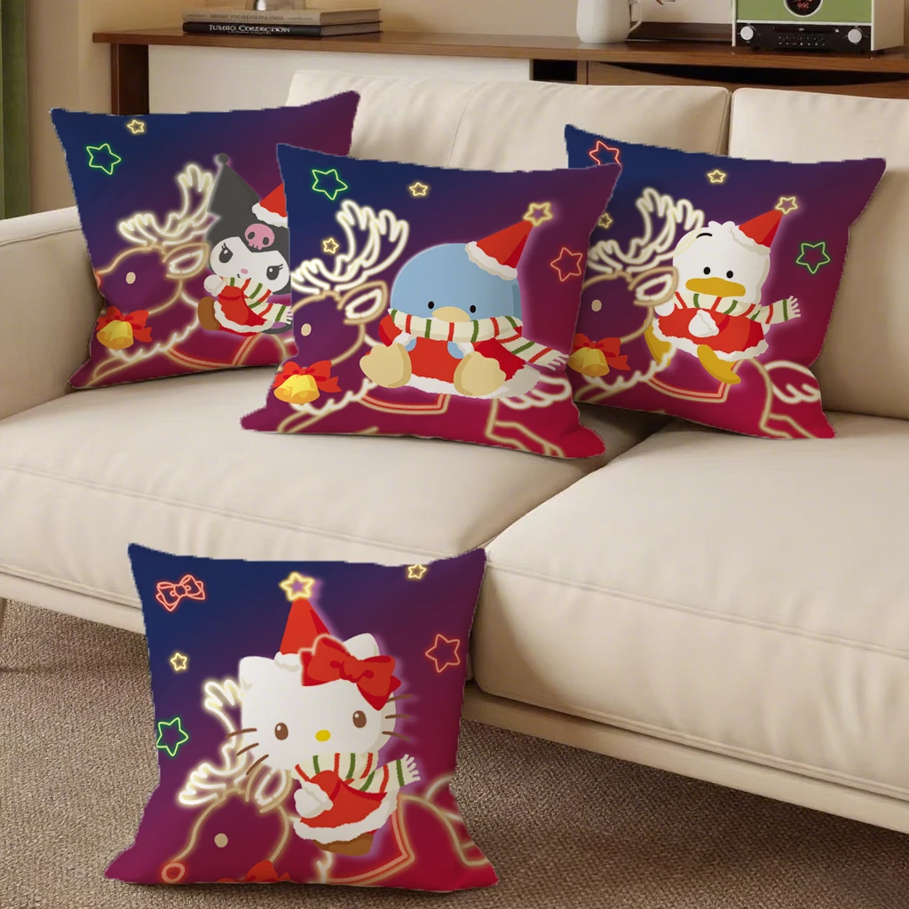 

Christmas-Themed Cute PillowcasesSuitable for sofa car bedroom decorative cushion cover pillow cover