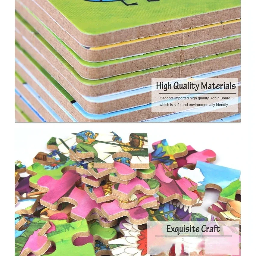 1 قطعة 60 قطعة بازل قطع للأطفال ألعاب تعليمية الأطفال الكرتون الحيوان الألغاز التنمية الفكرية ألعاب مونتيسوري