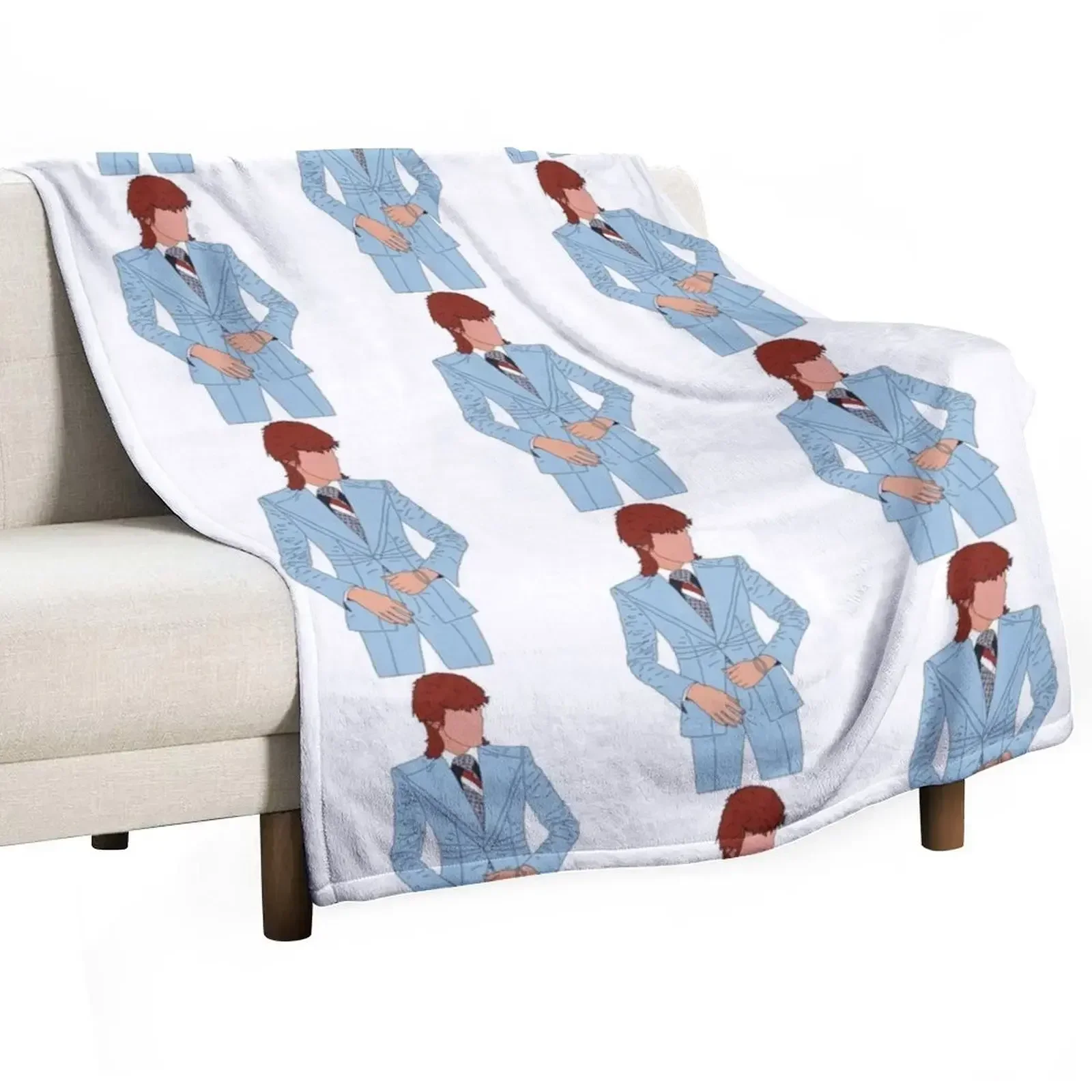 Bowie Throw Blanket blankets and throws anime Hair Vintage Blankets