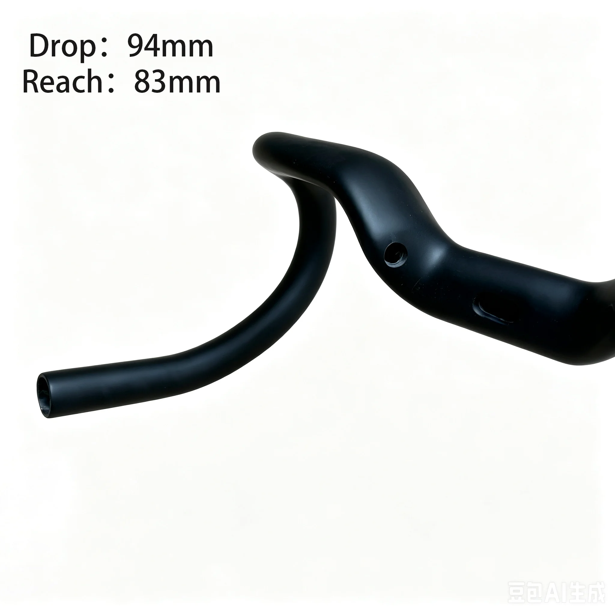 Kurzer gebogener Lenker für Gravelbikes, Carbon-Lenker, Carbonfaser-Rennradlenker, 31,8 mm Drop Bars, interne Kabelführung, 380/400/420 mm