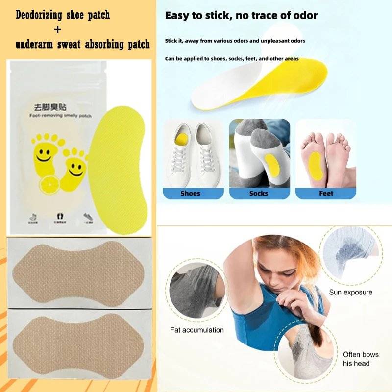 

1 Sets Shoes Odor Remover Deodorant Patch Underarm Sweats Deodorants Sneaker Smell Fresh Insole Antiperspirant Armpit Sweat Pads