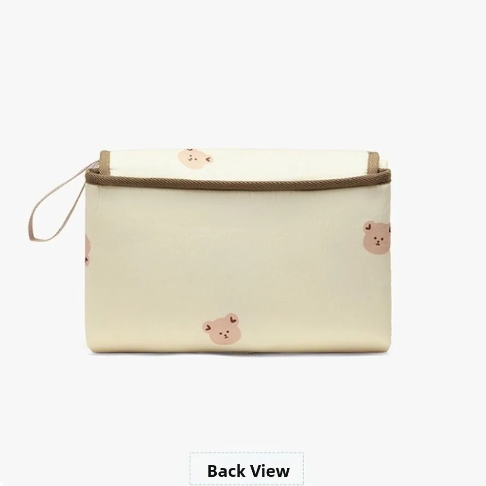 طوي حفاضات تغيير الوسادة مقاوم للماء الدب الطفل الرضيع حفاضات البول حصيرة انفصال مريحة الفراش تغيير غطاء الوسادة #2