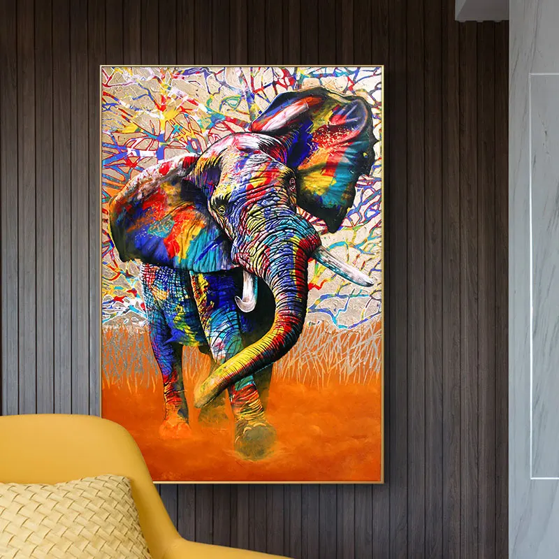 

Color Elephant Diamond Painting Graffiti Diamond Embroidery Picture of Rhinestones Cross Stitch Kit Room Home Decoration