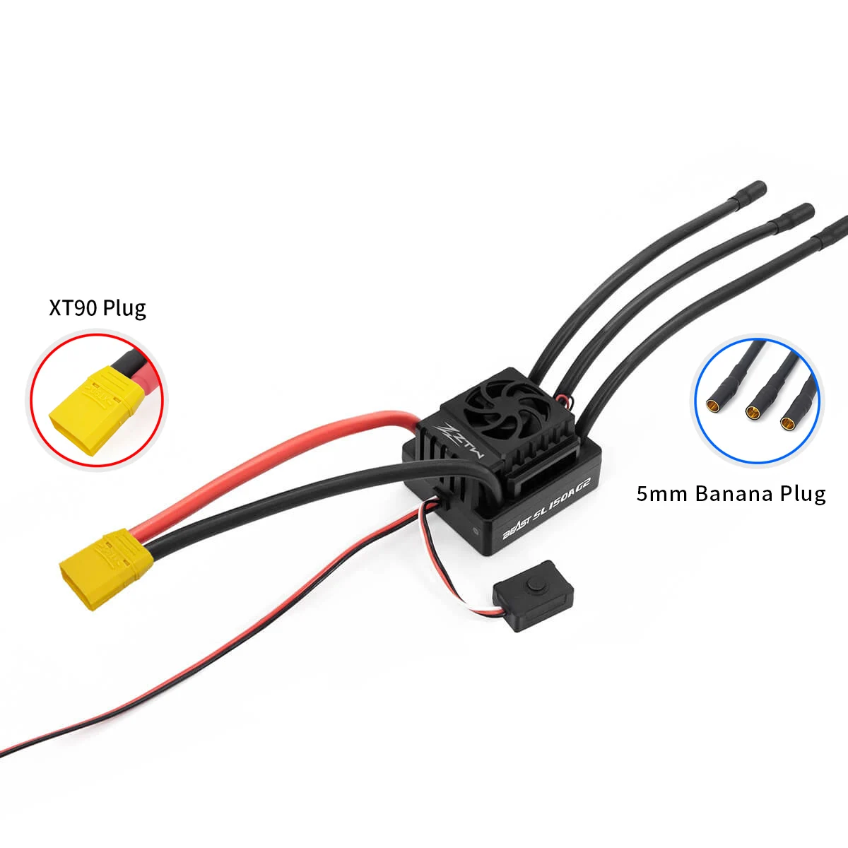 ZTW Beast G2 150A ESC 2-6S 6 V/7.4 V 6A BEC Borstelloze Motor 4074 1950/2150KV Combo Waterdicht Voor 1/8e RTR RC Auto Vrachtwagen Buggy