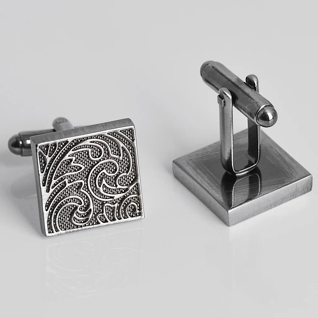 SAVOYSHI Men\'s Square Retro Cufflinks High-Quality Copper Shirt Buttons Business Gift Jewelry for French Shirt