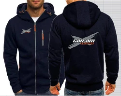 Can Am Off Road Brp Atv Commander Utv Outlander Men's Jackets Hooded Coats Casual Zipper Sweatshirts Male Men Clothing Outerwear