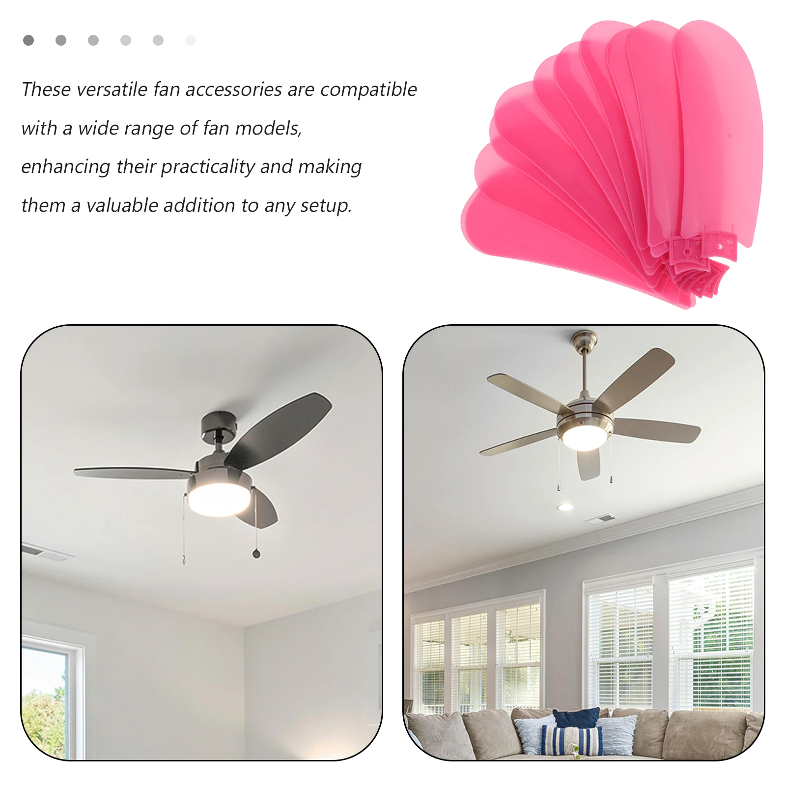 

10pcs Plastic Table Thickened Replacement Indoor Blades Thickened Replacement Plastic Fan Blades Electric Fan Accessories