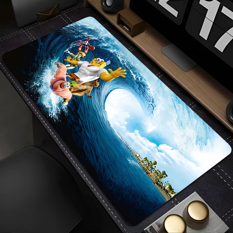 Anime Mouse Pad Laptop Gamer Cabinet Extended Desk Mat Cute Cartoon S-spongeBobs Keyboard Pad PC Kawaii S-squarePants Mousepad