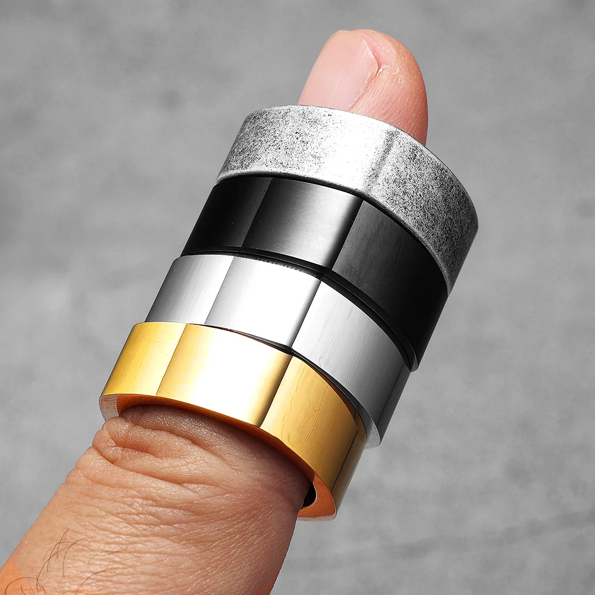 Minimalism Rhombus Stainless Steel Men Rings Punk New In For Male Women Fashion Jewelry Creativity Gift Wholesale Dropshiping view 3