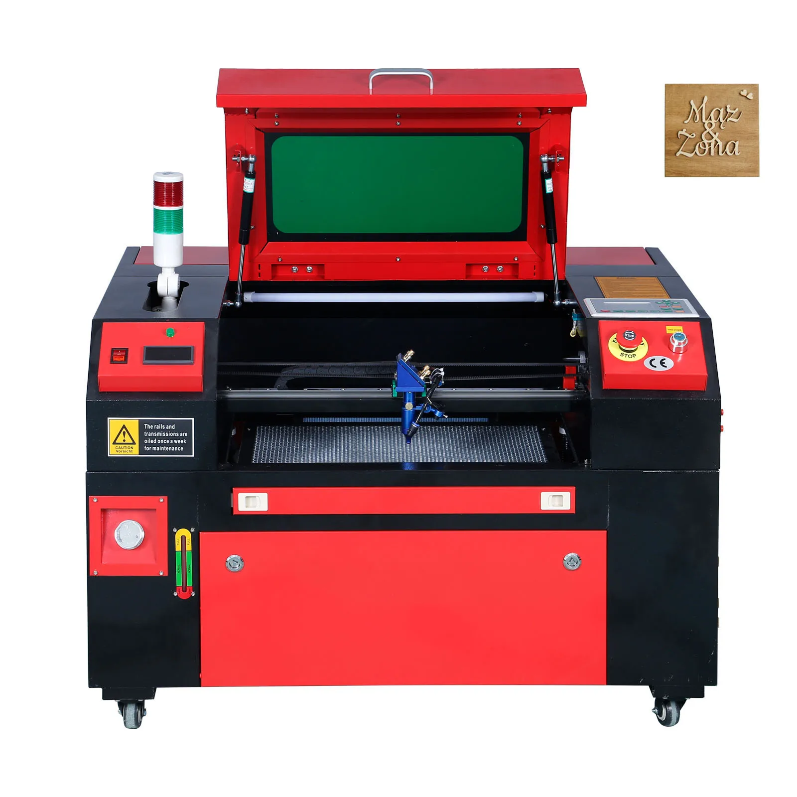 VEVOR 50W CO2 Laser Engraver, 300x500mm, 800 mm/s, Laser Cutter Machine with 2-Way Pass Air Assist, for Wood Acrylic Fabric More