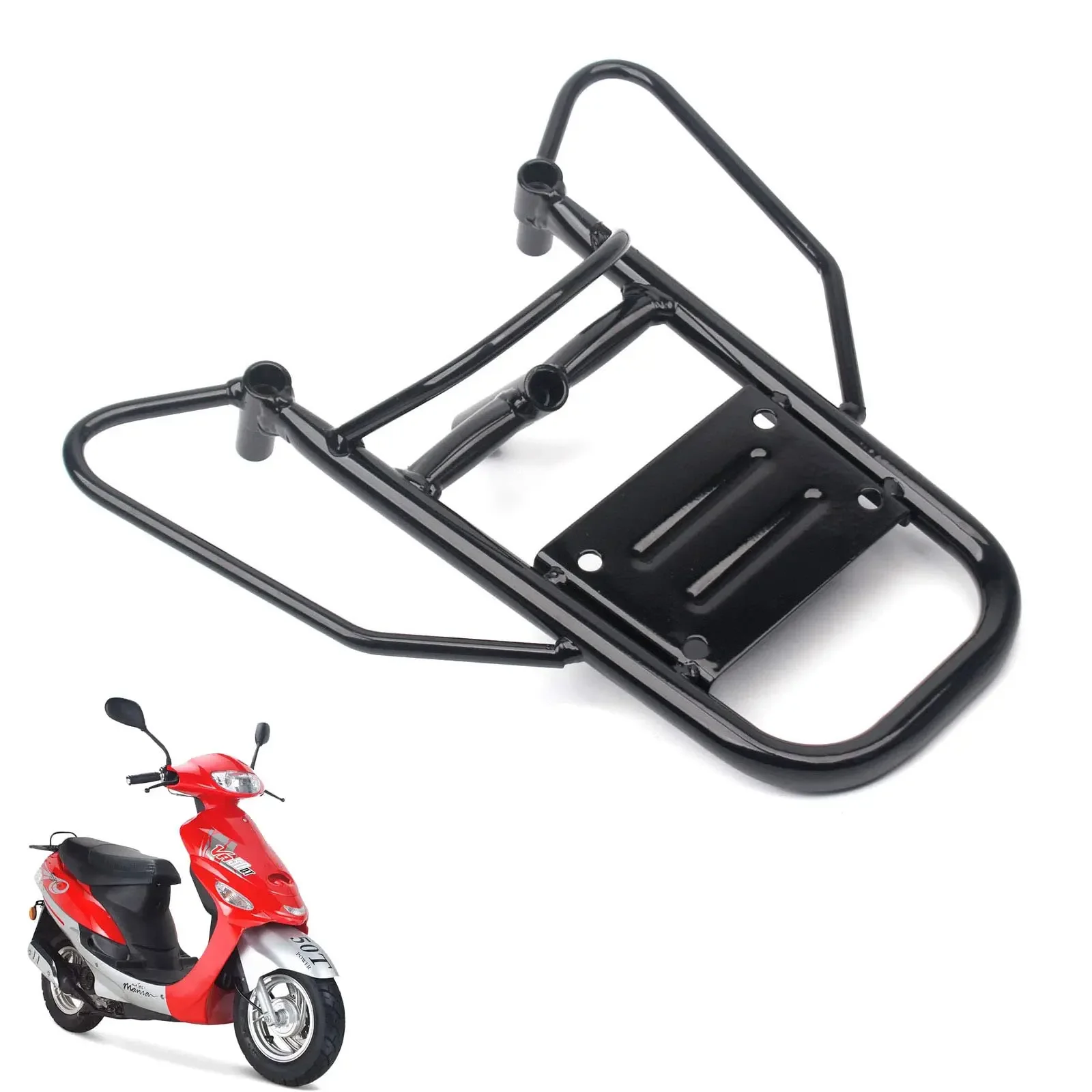 

Black Rear Luggage Rack Iron Luggege Support Racks Fit for TaoTao 50 Scooter TaoTao Accessories