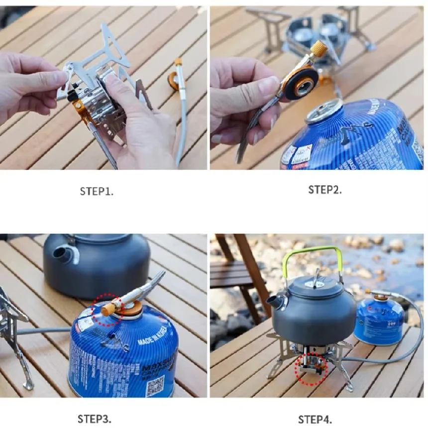 3-Head Camping Stove 6