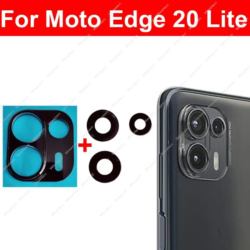 Rear Camera Small Lens Glass For Motorola MOTO Edge 20 Lite Edge20lite Back Camera Big Glass Lens Adhesive Sticker Parts