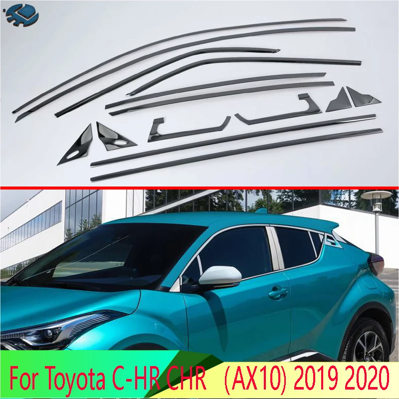 

Для Toyota C-HR CHR AX10 2019 2020, автомобильные аксессуары, палка для стайлинга кузова, оконный гарнир из нержавеющей стали, накладка на окно